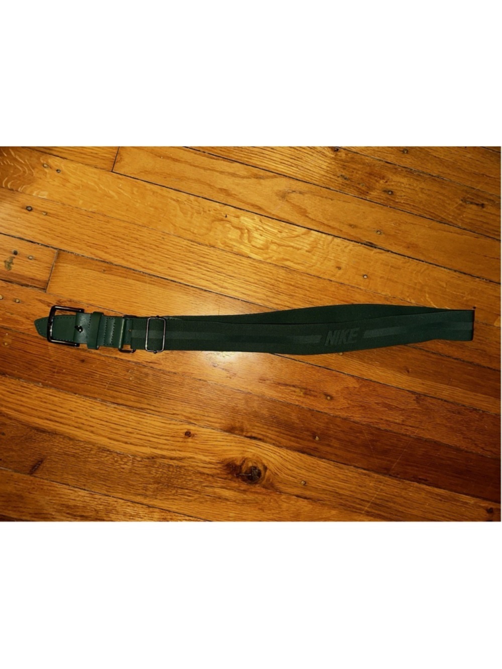 Nike Men's Elastic Webbed Belt Forest Green One Size Fits All Total Length 39"